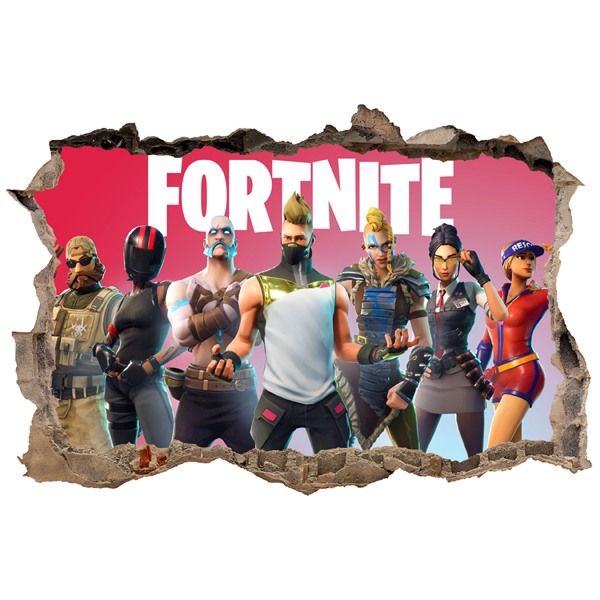 Wall Stickers: Hole Fortnite Players