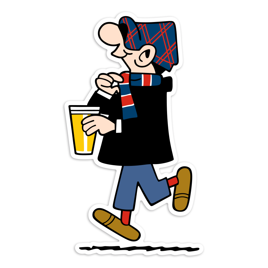 Car & Motorbike Stickers: Andy Capp Ultra PSG Supporter