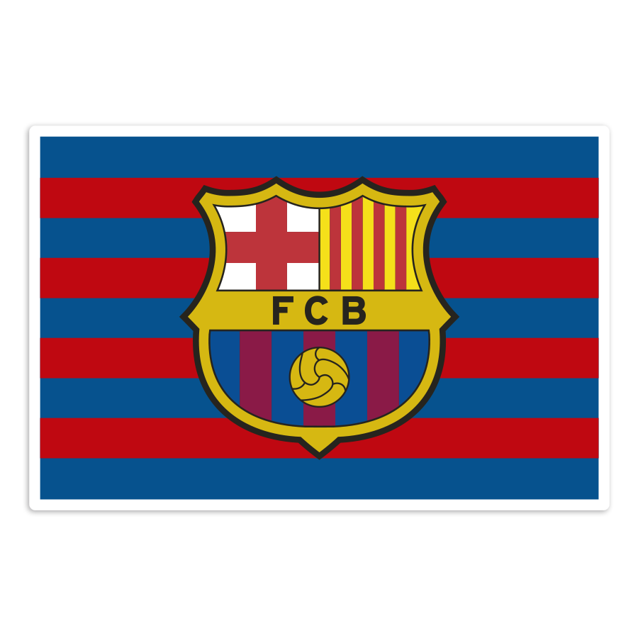 Car & Motorbike Stickers: FC Barcelona Crest Flag