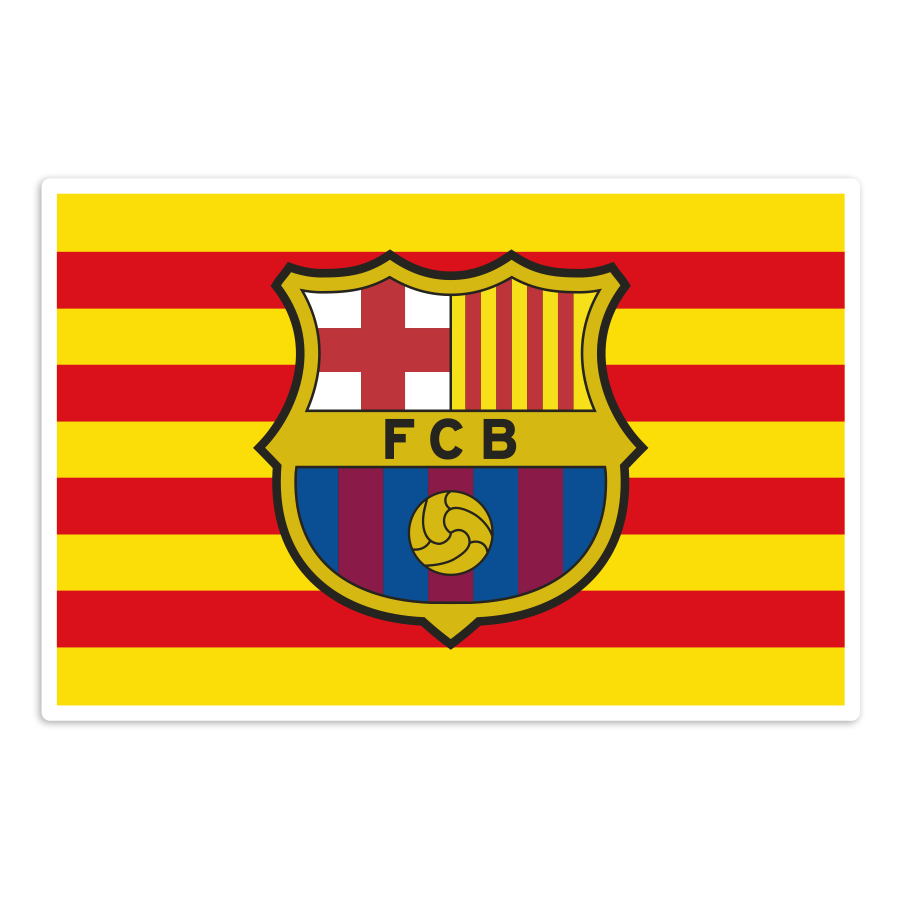 Car & Motorbike Stickers: Catalonia FC Barcelona Flag