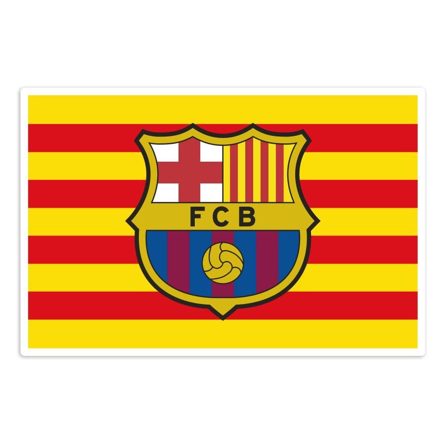 Car & Motorbike Stickers: Catalonia Flag FC Barcelona Crest