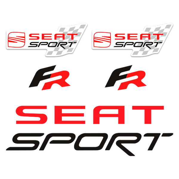 Car & Motorbike Stickers: Set 8X Seat FR Sport