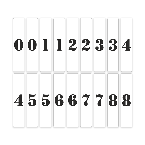 Car & Motorbike Stickers: Numbers for steering wheel