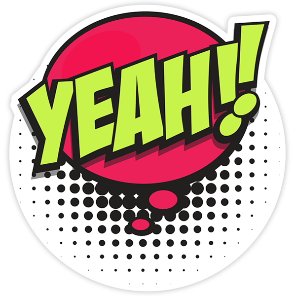 Car & Motorbike Stickers: YEAH! green