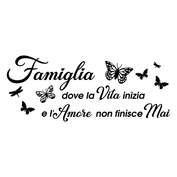 Family Love Quotes In Italian Wall Sticker Murali Frasi Famiglia Adesivi Da  Parete Scritta Famouse Love Quotes Wall Sticker H513