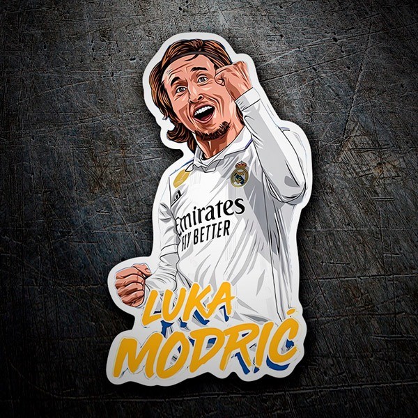 Car & Motorbike Stickers: Luka Modric celebrating a victory