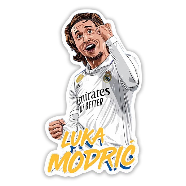 Car & Motorbike Stickers: Luka Modric celebrating a victory