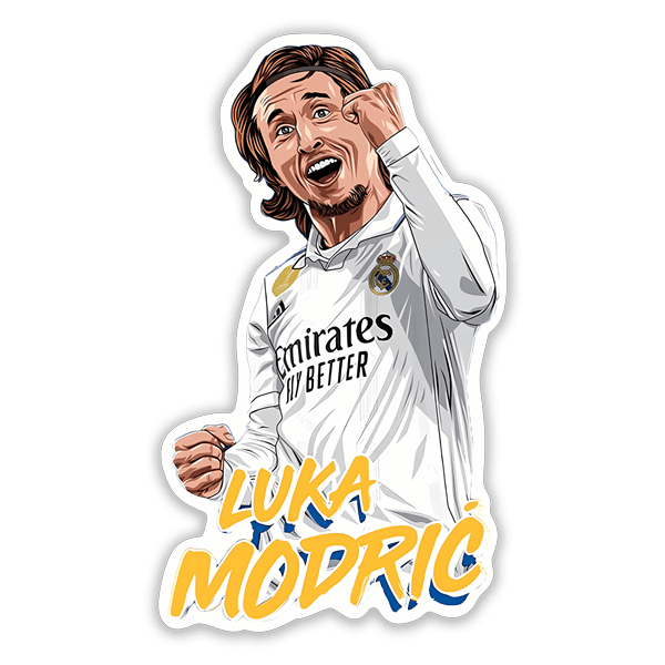 Car & Motorbike Stickers: Luka Modric celebrating a victory