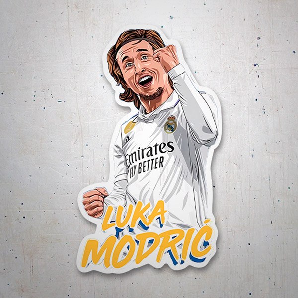 Car & Motorbike Stickers: Luka Modric celebrating a victory