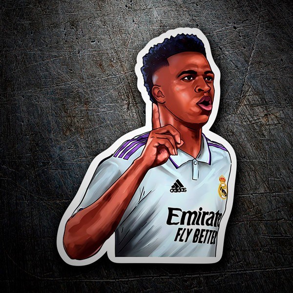 Car & Motorbike Stickers: Vinicius Junior celebrating goal