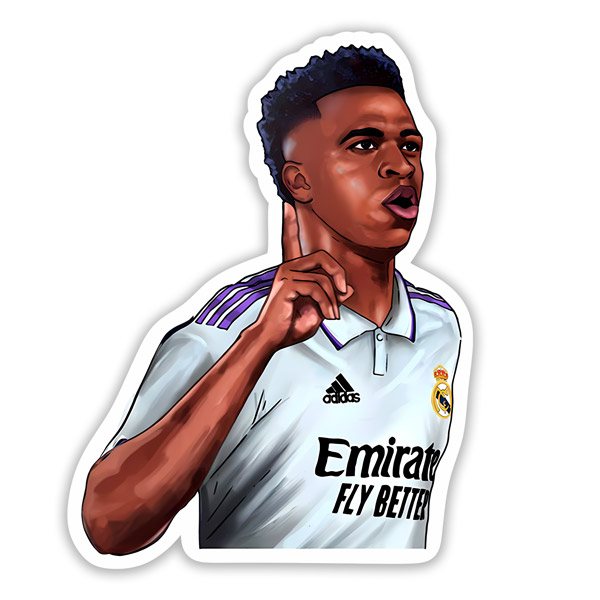 Car & Motorbike Stickers: Vinicius Junior celebrating goal