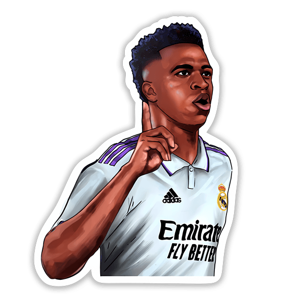 Car & Motorbike Stickers: Vinicius Junior celebrating goal