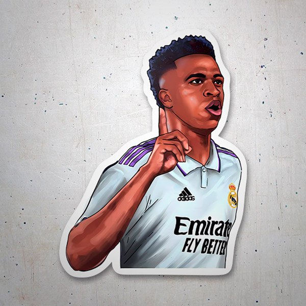 Car & Motorbike Stickers: Vinicius Junior celebrating goal