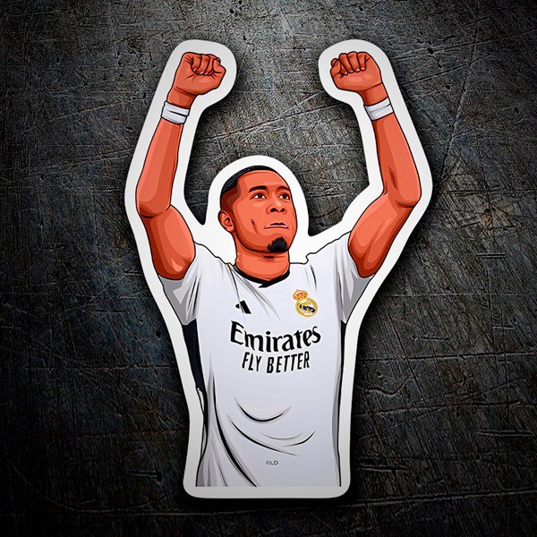 Car & Motorbike Stickers: David Alaba Real Madrid raising his arms