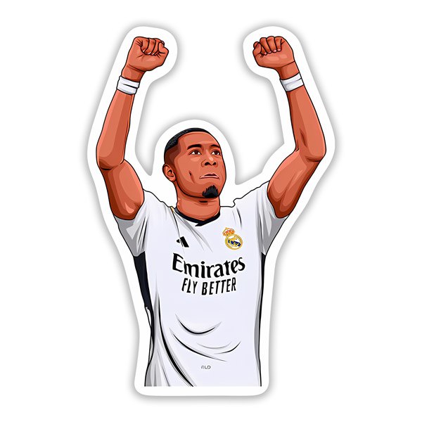 Car & Motorbike Stickers: David Alaba Real Madrid raising his arms