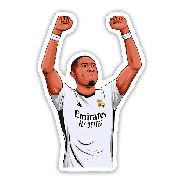 Car & Motorbike Stickers: David Alaba Real Madrid raising his arms