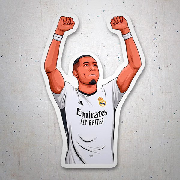 Car & Motorbike Stickers: David Alaba Real Madrid raising his arms