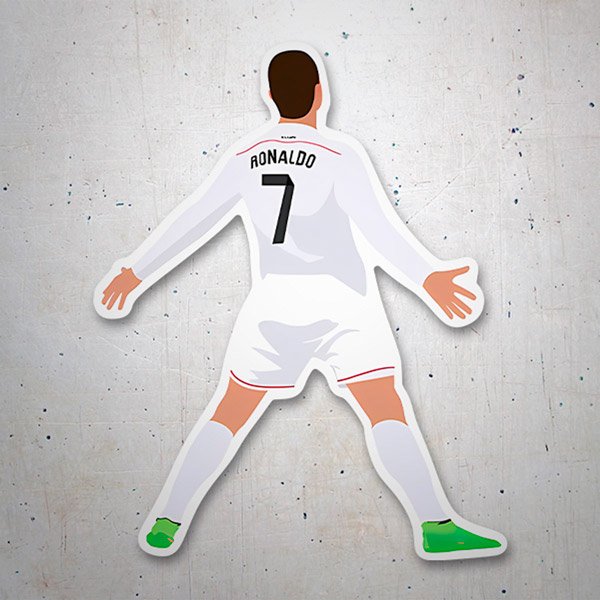 Car & Motorbike Stickers: Cristiano Ronaldo sticker celebrating with number 