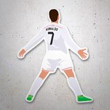 Car & Motorbike Stickers: Cristiano Ronaldo sticker celebrating with number  3