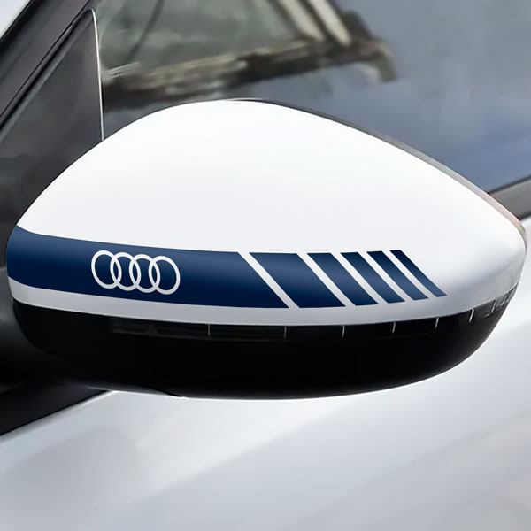 Set 2X Mirror Stickers Audi Logo