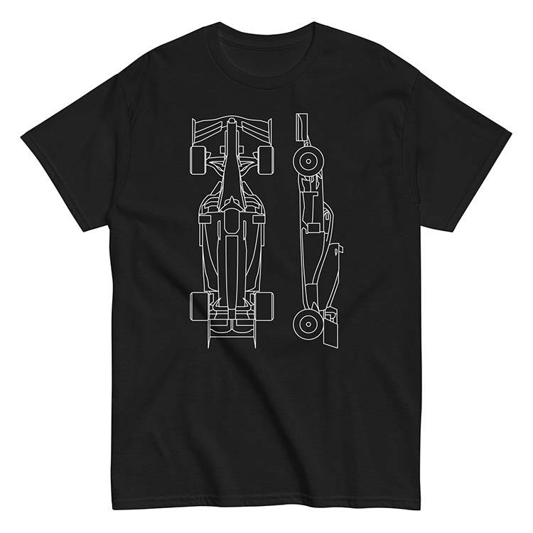 T-shirts: Formula 1 Car Blueprint T-shirt