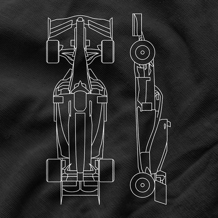 T-shirts: Formula 1 Car Blueprint T-shirt