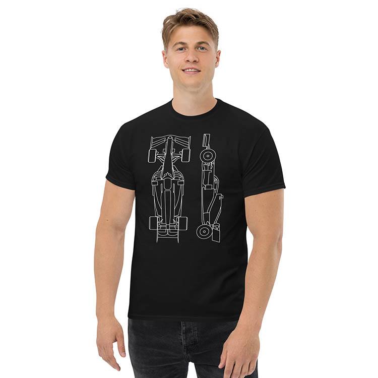 T-shirts: Formula 1 Car Blueprint T-shirt