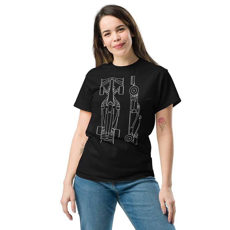 T-shirts: Formula 1 Car Blueprint T-shirt