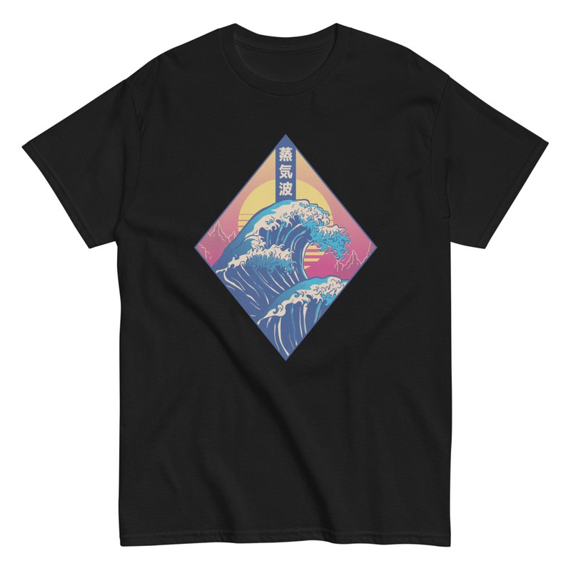 T-shirts: Vaporwave T-Shirt Kanagawa Wave Vintage Diamond