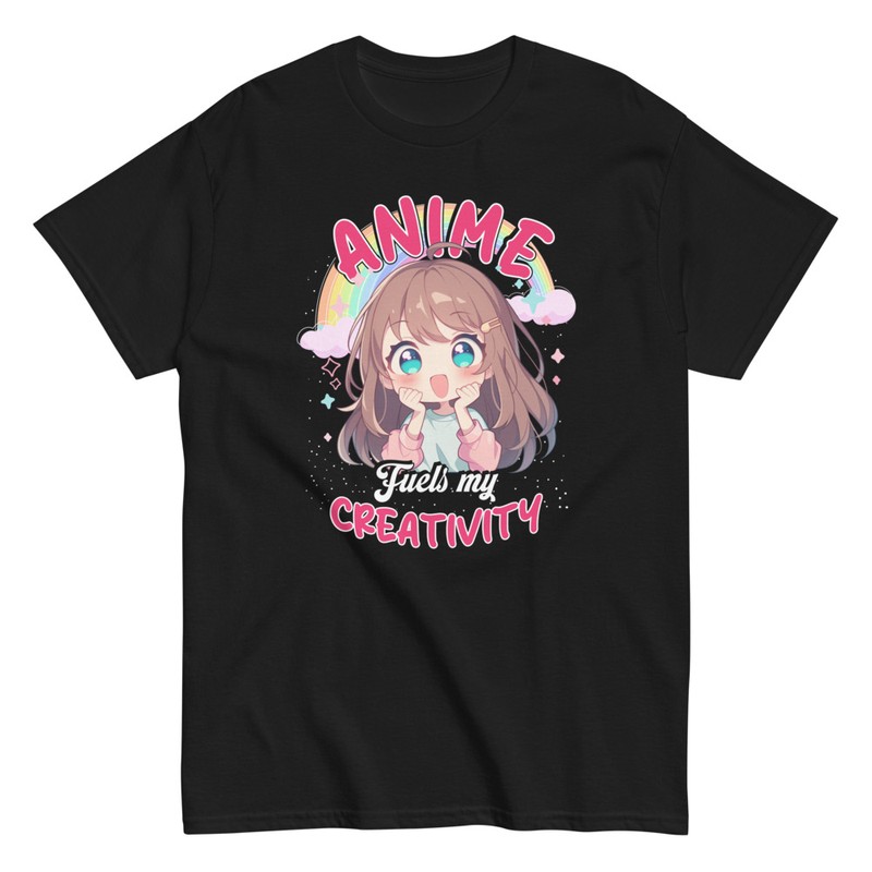 T-shirts: Anime Girl T-Shirt 'Anime Fuels My Creativity'