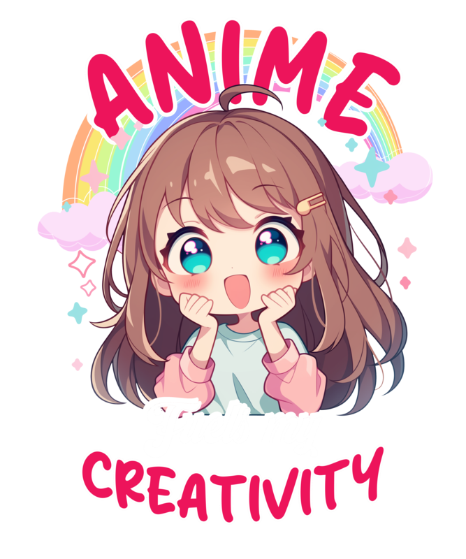 T-shirts: Anime Girl T-Shirt 'Anime Fuels My Creativity'