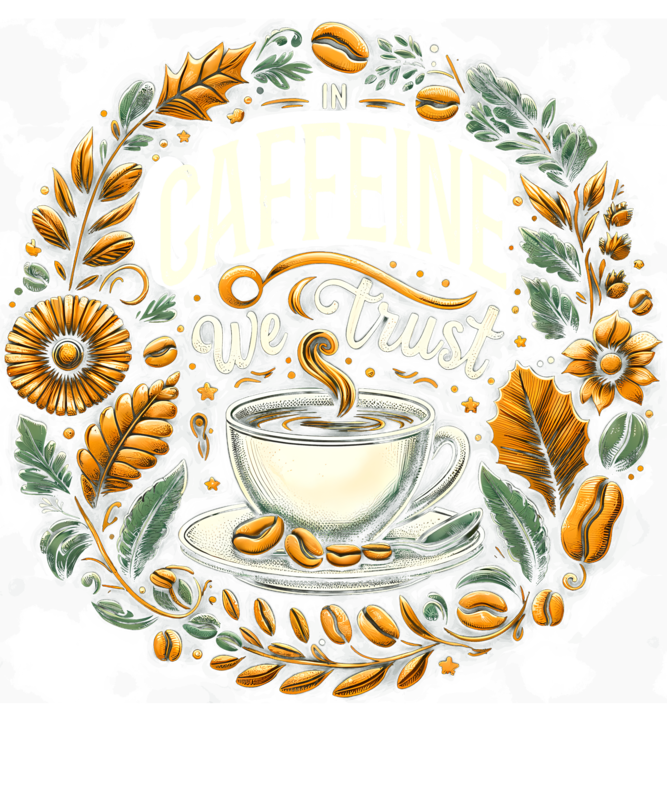 T-shirts: In Caffeine We Trust Coffee Design