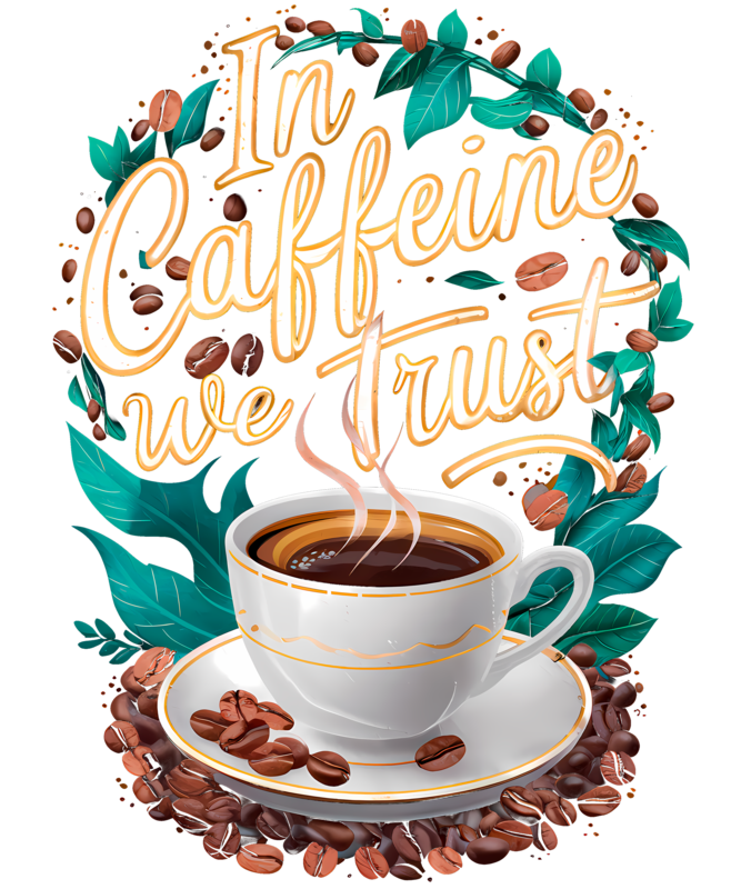 T-shirts: In Caffeine We Trust Coffee Cup Design