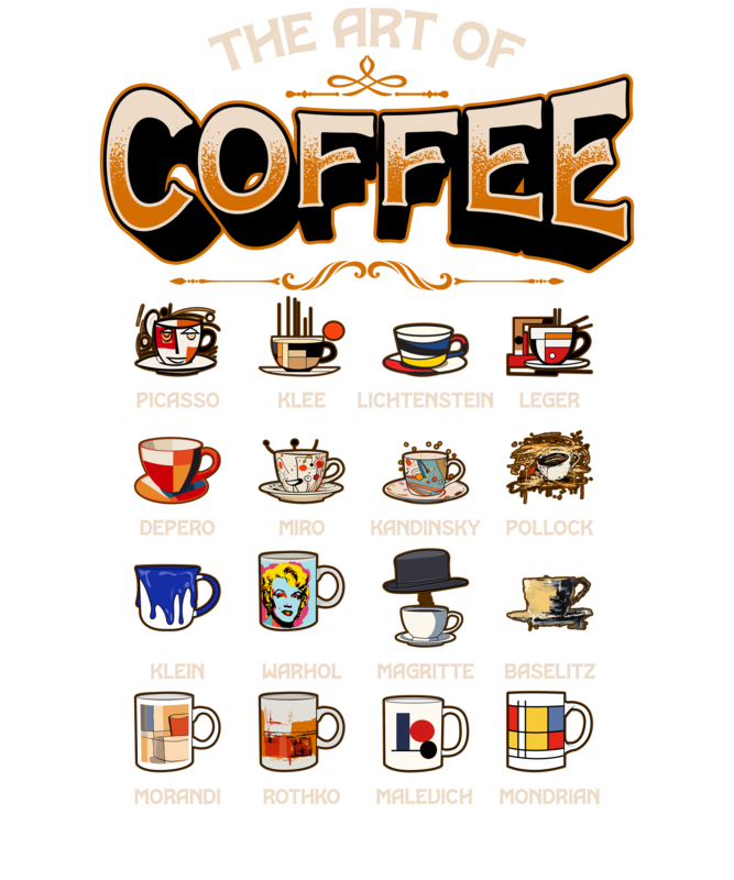 T-shirts: Art of Coffee: Famous Painters' Coffees