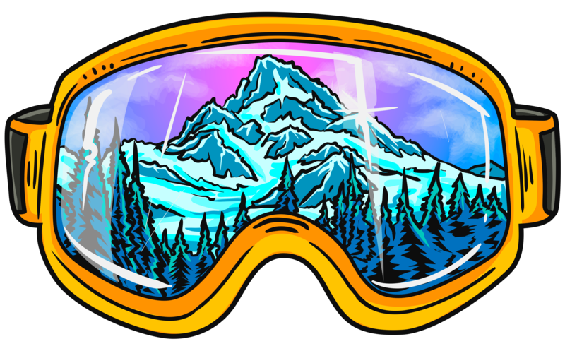 T-shirts: Ski Goggles Mountain