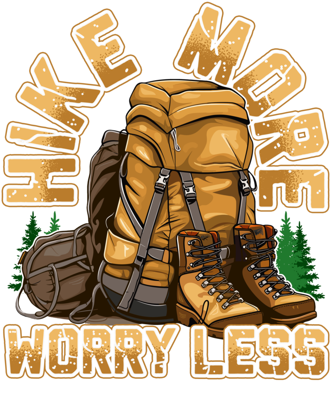 T-shirts: Hike More Worry Less Adventure