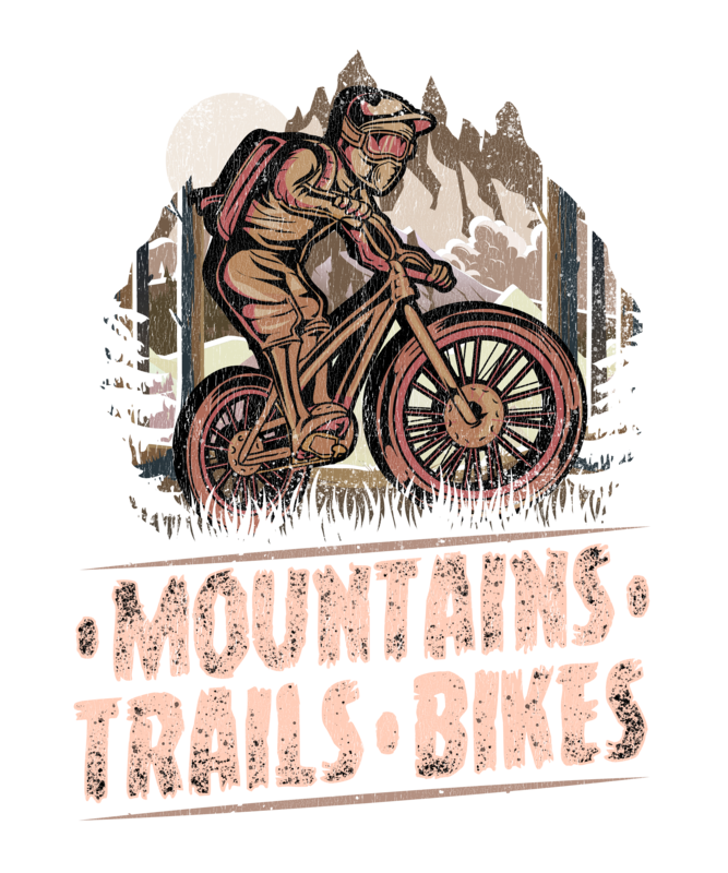 T-shirts: Mountains, Trails and Bikes