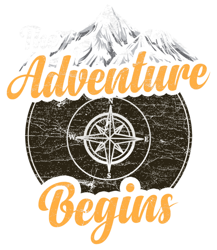 T-shirts: The Adventure Begins Compass Rose