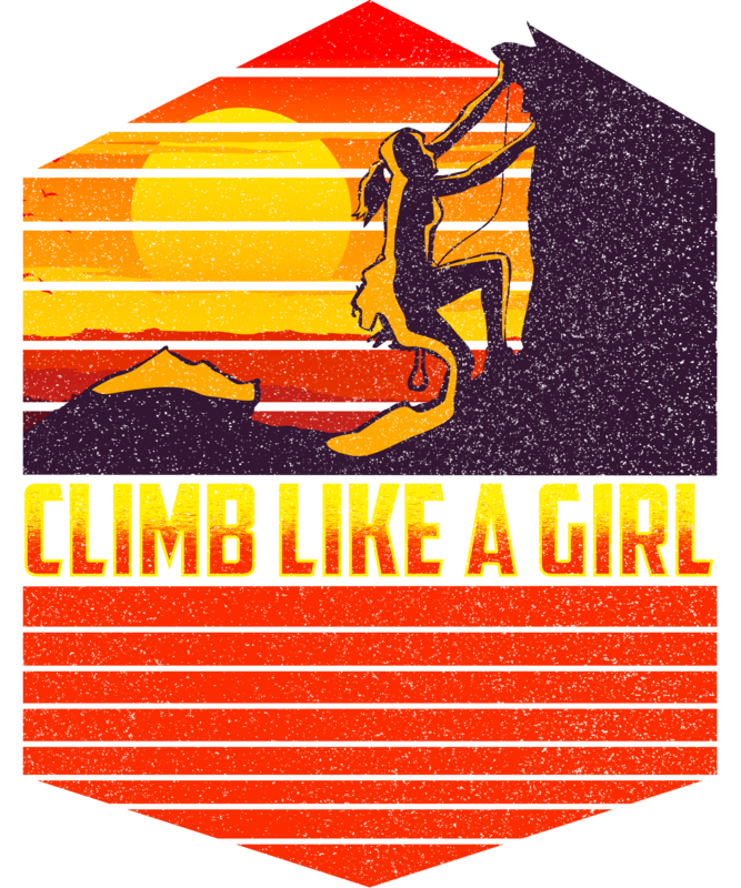 T-shirts: Climb Like a Girl Climbing