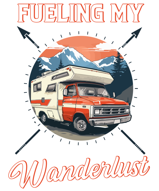 T-shirts: Wanderlust Adventure Motorhome