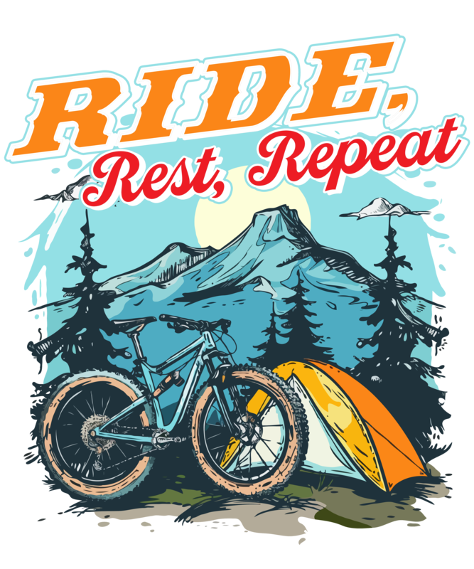 T-shirts: Ride Rest Repeat Adventure