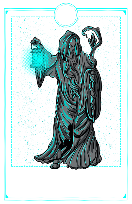 T-shirts: Tarot Card IX The Hermit Halloween