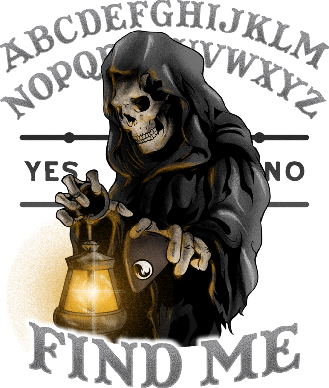 T-shirts: Find Me Ouija Skeleton for Halloween