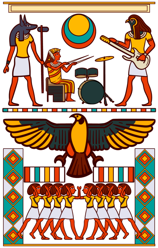 T-shirts: Rock Band Ancient Egypt Parody T-Shirt