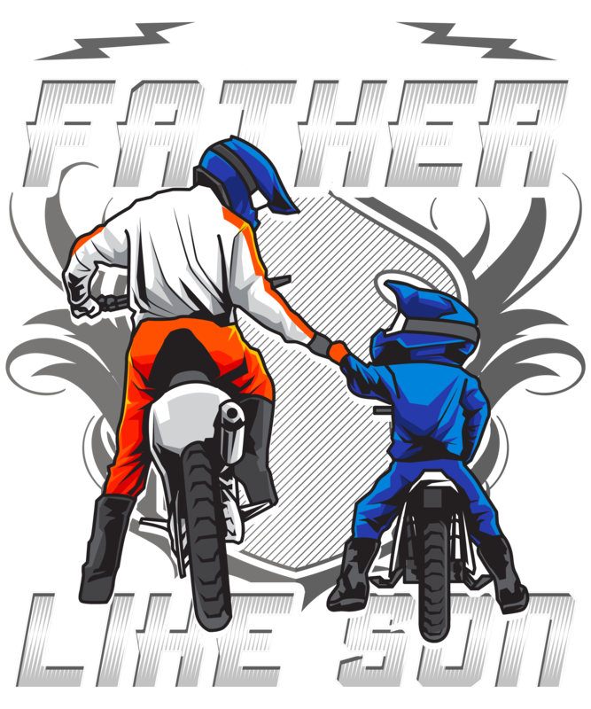 T-shirts: Like Father Like Son Motocross