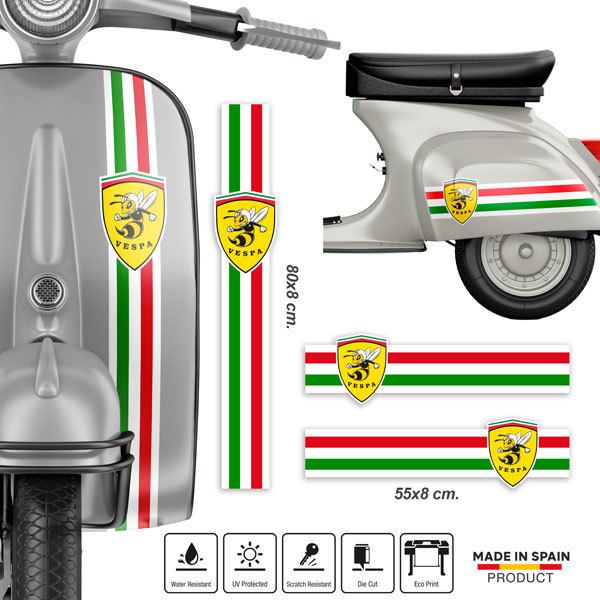 Stickers Stickers Adhesive Band for Motorcycles Piaggio Vespa 50 125 150  200 Martini 
