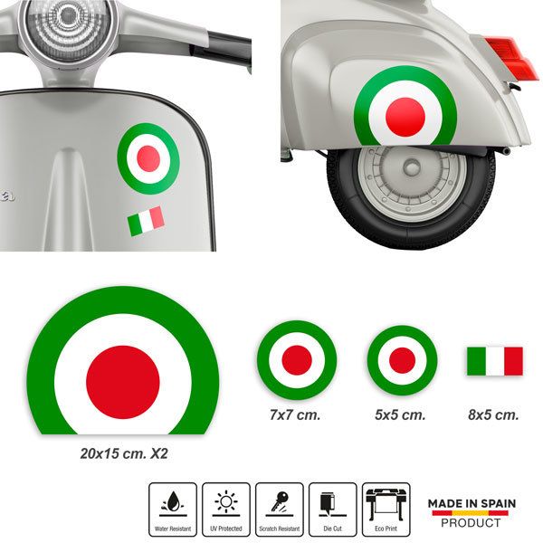 Sticker autocollant scooter Vespa