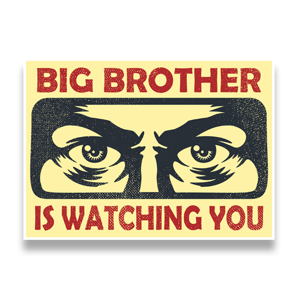 Wall sticker brother is watching you