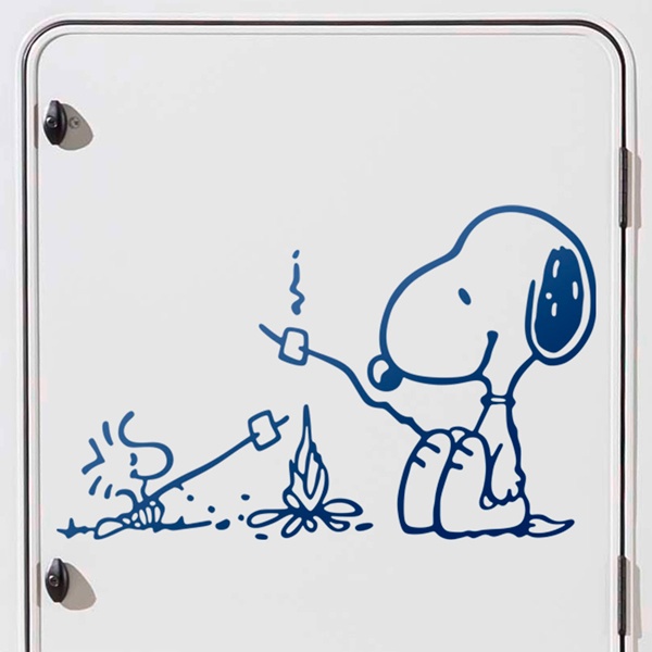 Camper van decals: Snoopy Bonfire