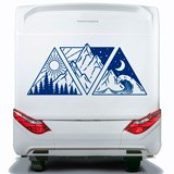 Camper van decals: Day, night, mountain, and beach 3